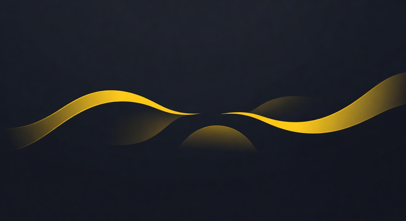 Calm abstract dark and yellow graphics representing balance and responsibility